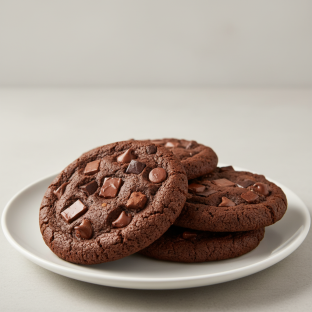 Double chocolate chip cookies Double chocolate chip cookies