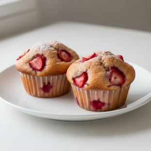 Pink Strawberry Muffins