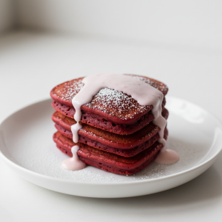 Red Velvet Valentine's Pancakes