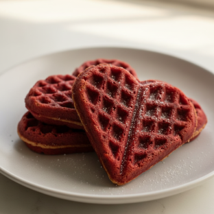 Red Velvet Valentine's Waffles