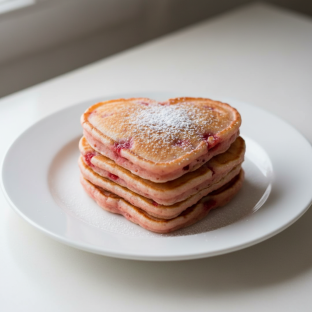 Strawberry Valentine's Pancakes