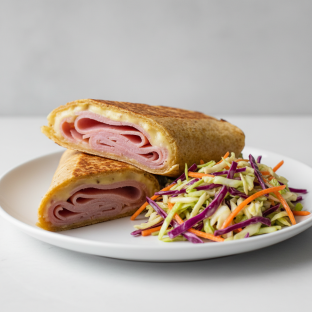 Gluten Free Ham Jam Wrap & Superfine Slaw