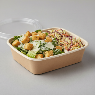 Tofu Caesar Salad & Superfine Slaw