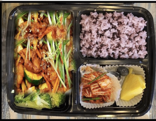 Spicy Stir Fried Pork Box with Kimchi