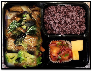 Stir Fried Broccoli and Tofu Box with Kimchi