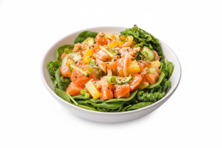 Large Yuzu Ponzu Salmon over Salad