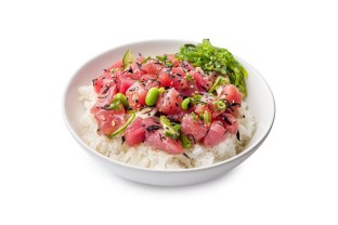 Large Hawaiian Ahi over White Rice
