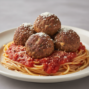 Mom's Ricotta Meatballs & Spaghetti