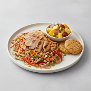 Thai-Inspired Noodle Salad with Grilled Chicken