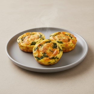 Egg, Spinach, and Cheese Egg Bites