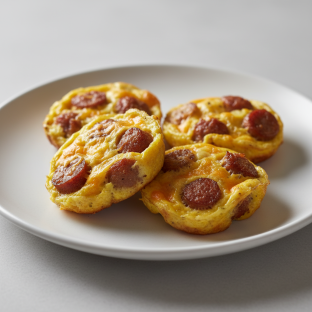 Chicken Sausage and Cheese Egg Bites