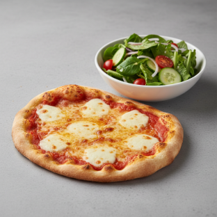 Gluten-Free Cheese Pizza with Salad