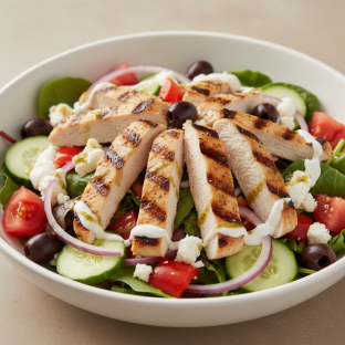 Grilled Chicken Greek Salad Bowl