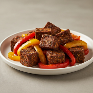 Blackened Tofu and Peppers Blackened Tofu and Peppers