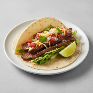 Steak Taco (Soft Flour Tortilla)