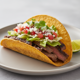 Steak Taco (Crispy Corn Tortilla)