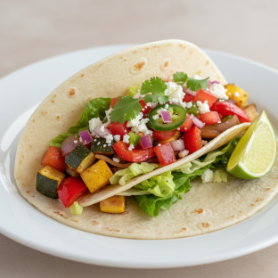 Vegetable Taco (Soft Flour Tortilla)