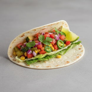 Vegan Vegetable Taco (Soft Flour Tortilla)