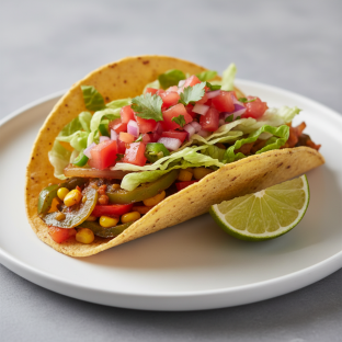 Vegan Vegetable Taco (Crispy Corn Tortilla)