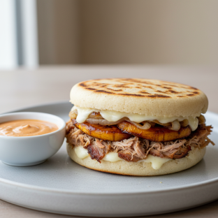 Pork Arepas Sandwich