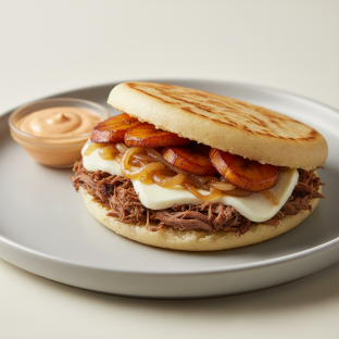Beef Arepas Sandwich