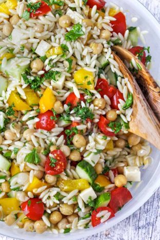 Greek Orzo Salad (No Dairy)