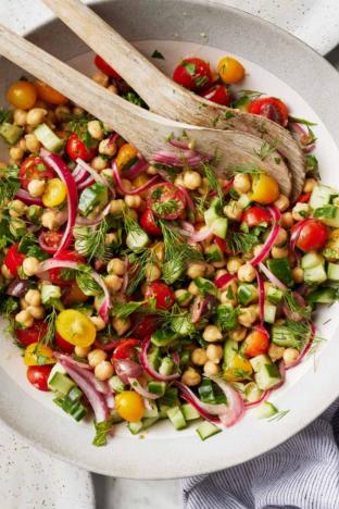 Mediterranean Chopped Salad (No Dairy)