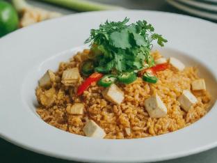 Gluten-Free Vegan Tofu Prik Pao Fried Rice
