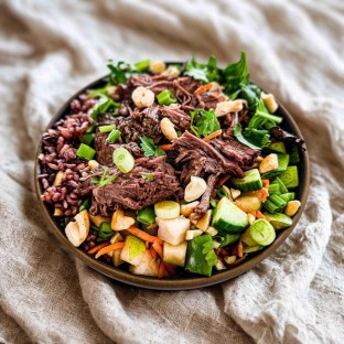 Wagyu Beef 50-50 Bowl with Ginger Lime Sauce