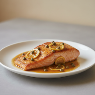 Brown Butter Salmon Piccata