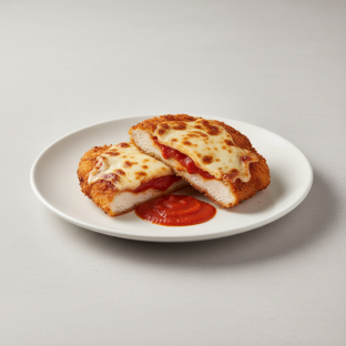 Chicken Parmigiano - Cut in Half Chicken Parmigiano - Cut in Half
