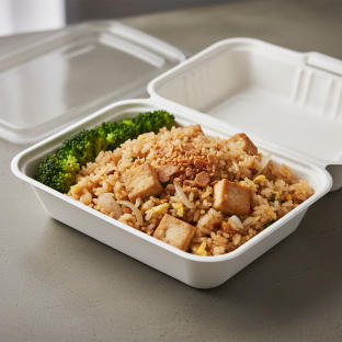 Garlic Fried Rice Tofu Box Garlic Fried Rice Tofu Box