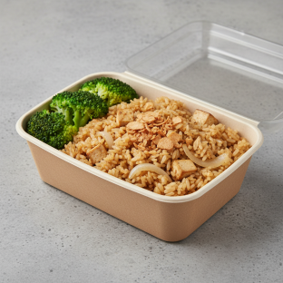 Garlic Fried Rice Tofu Vegan Box Garlic Fried Rice Tofu Vegan Box