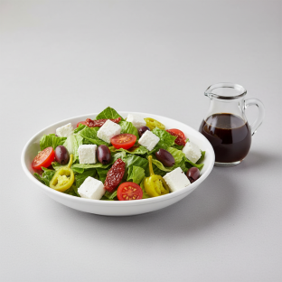 Greek Salad with Balsamic Vinaigrette Greek Salad with Balsamic Vinaigrette
