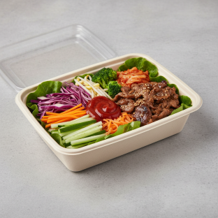 Bulgogi Bibimbap Box - Fresh Lettuce Base with Spicy Gochujang