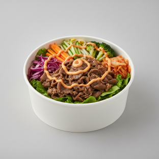 Bulgogi Bibimbap Box - Fresh Lettuce Base with Spicy Mayo