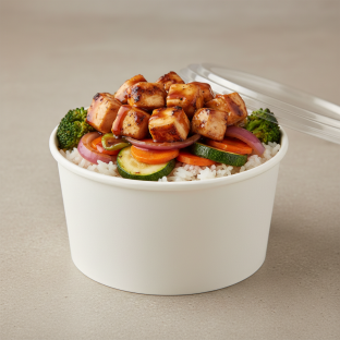 Chicken Teriyaki Bowl with Steamed Rice