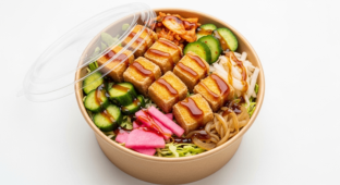 Fried Tofu Salad Bowl (3 Toppings)