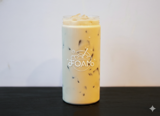 Classic Taiwanese Black Milk Tea With Pearl Boba and Coconut Milk (25% Sweet)