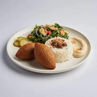 Baked Kibbeh Plate