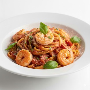 Fettuccine Marinara with Shrimp