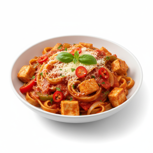 Fettuccine Arrabiata with Chicken