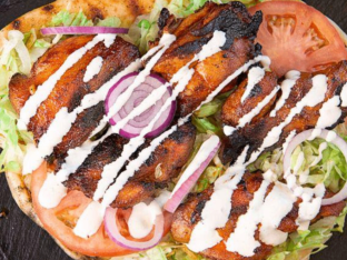 Chicken Tikka on Garlic Naan