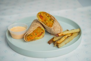 Whole Wheat Veg Burger Wrap