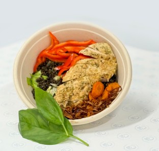 Garlic-Lemon Chicken and Lentil Bowl