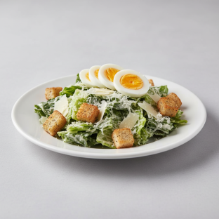 Caesar Salad With Hard Boiled Egg
