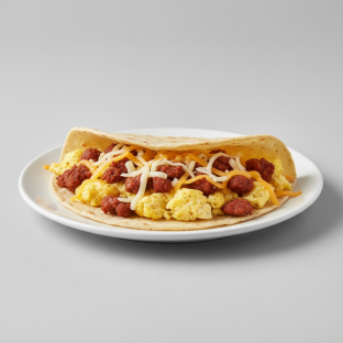 Breakfast Taco: Egg, Chorizo & Cheese Breakfast Taco: Egg, Chorizo & Cheese