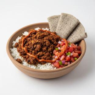 Impossible Spice Bowl with Injera