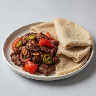 Siga Tibs with Injera