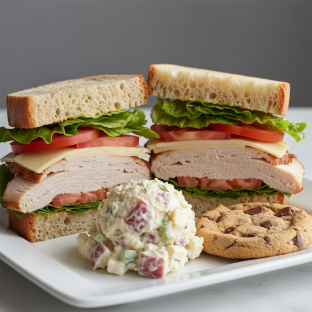 Home-made Roast Turkey Sandwich